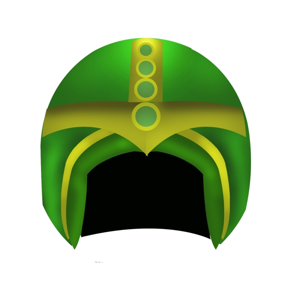 卡通绿色士兵头盔