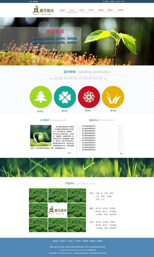 绿色植物页面设计