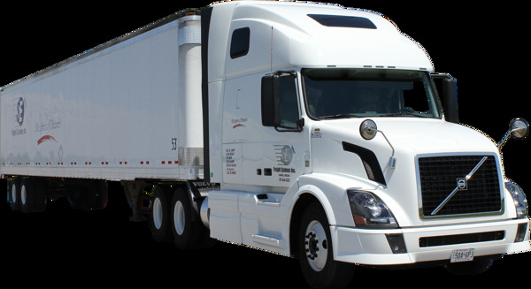 白色厢式载重卡车免抠png透明图层素材