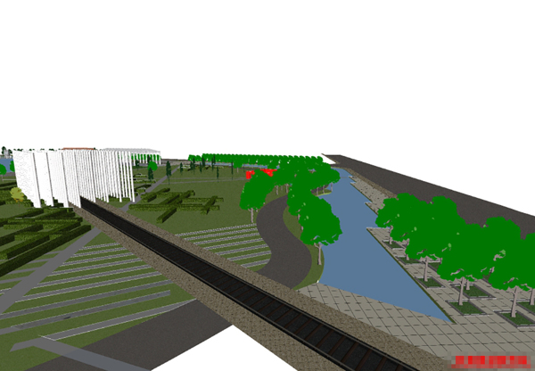 小河公园场景模型10