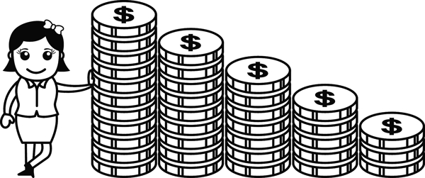 投資黃金商業(yè)卡通矢量