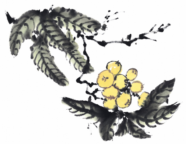果子水墨畫