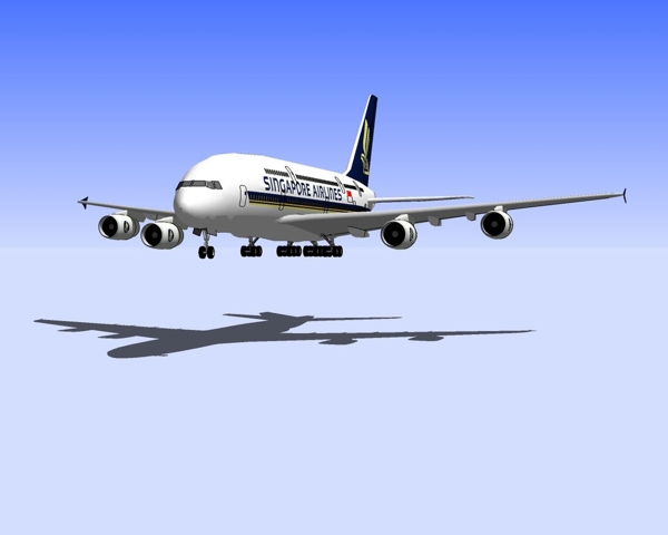 A380空中客车3D模型图片