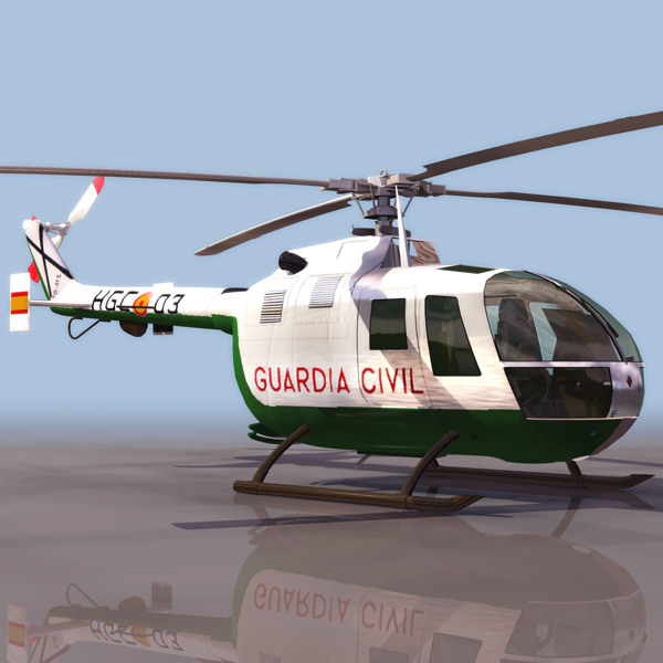 救援直升机3D素材