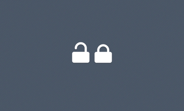简单的小锁解锁网站图标集PSD