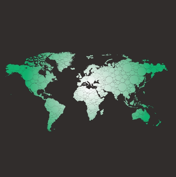 绿色世界地图背景