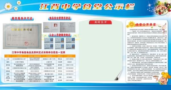 食堂公示欄圖片