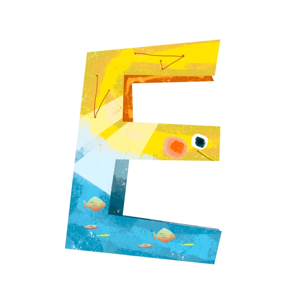 立體藝術(shù)字字母卡通元素
