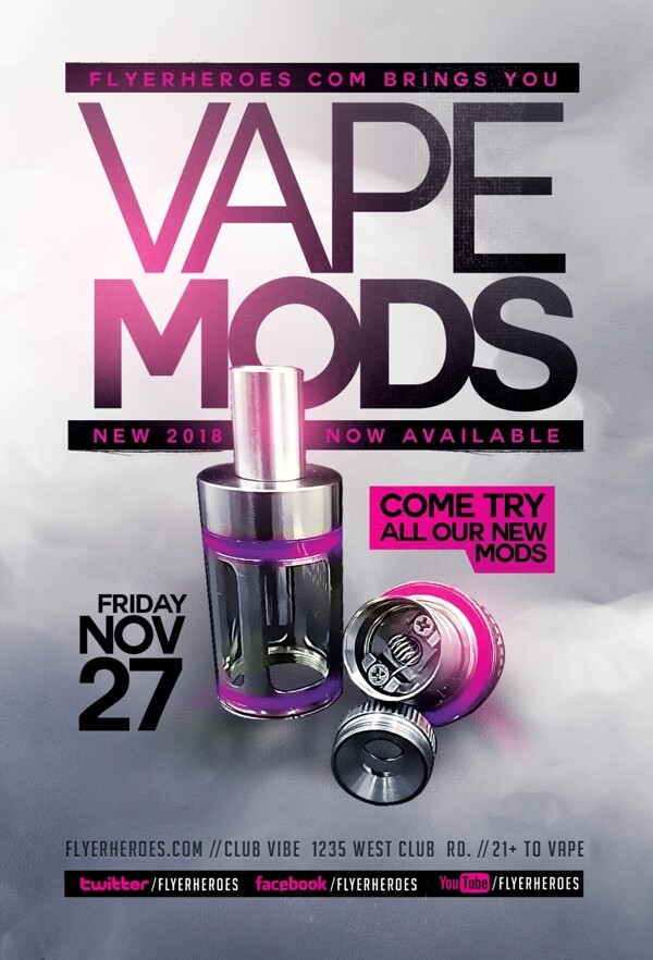 VAPEMODS傳單模板