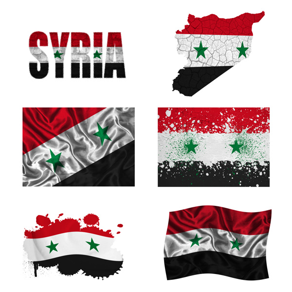 叙利亚国旗地图图片