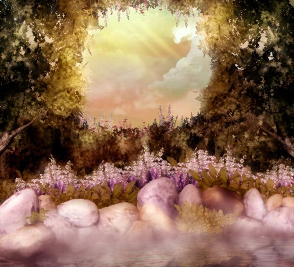 梦幻世界童话风格影楼背景图片