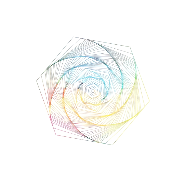 科技幾何圖形漸變彩色混合素材