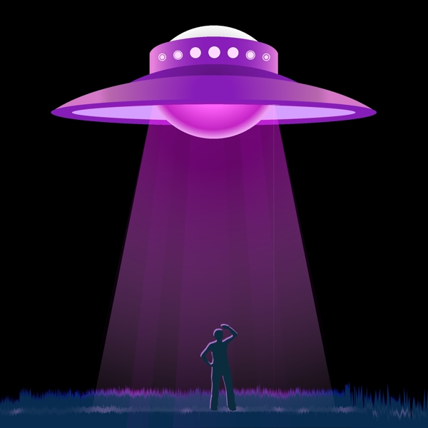 紫色神秘UFO降临宇航日