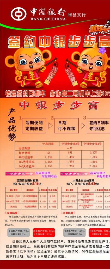 中國銀行展架