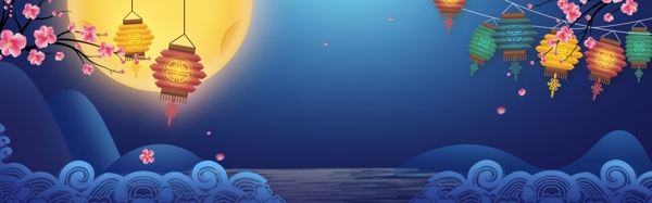 中秋banner背景04