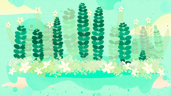 自然朝氣植物廣告背景