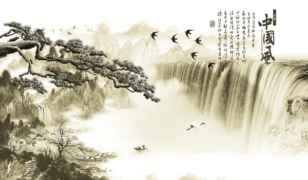 新中式背景墻