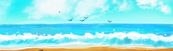 魚(yú)缸背景海灘