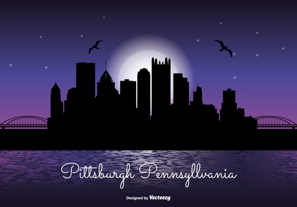 匹兹堡夜景天际线插图