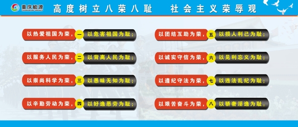 八榮八恥展板圖片