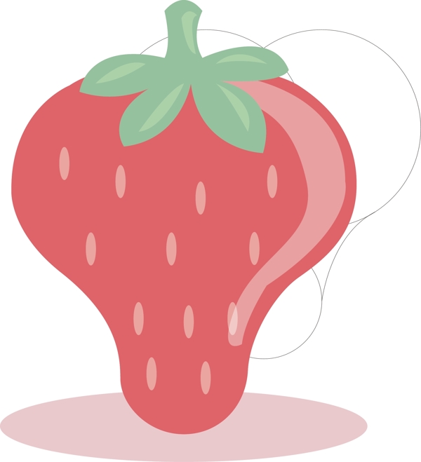 清新可爱扁平风格草莓图案