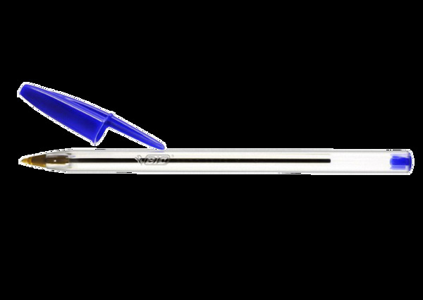 蓝色笔筒圆珠笔免抠png透明素材