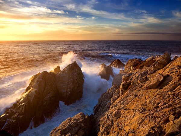 美国加州罗勃角日落风景图片