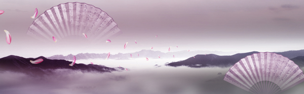 中國風(fēng)扇子banner