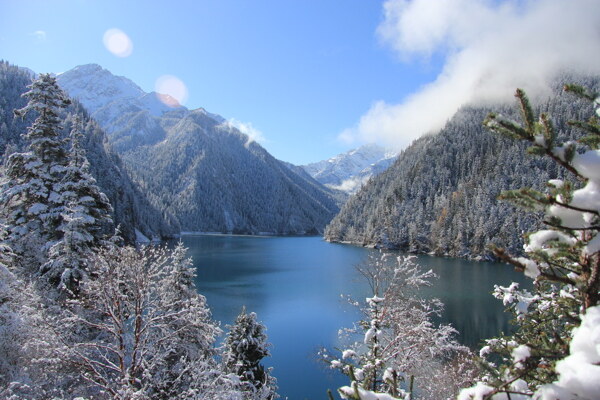 九寨溝長海圖片