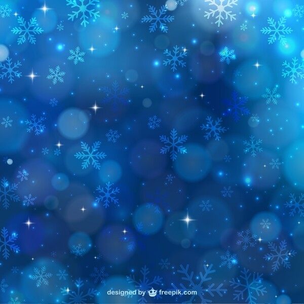 帶雪花的藍(lán)色的冬天