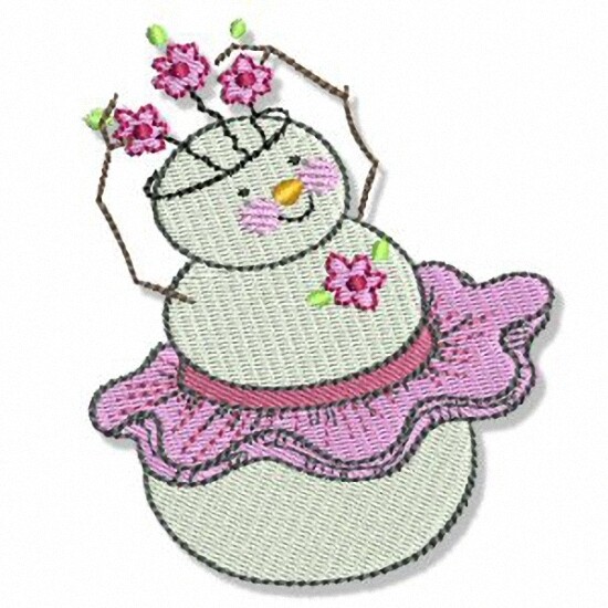 繡花雪人家紡免費素材