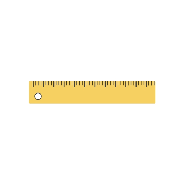 矢量图米黄色的直尺