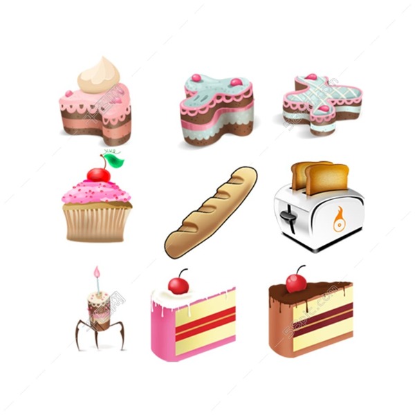 三明治蛋糕食品厨具图标icon免费下载
