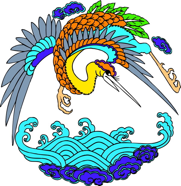 鳥(niǎo)獸吉祥插圖裝飾