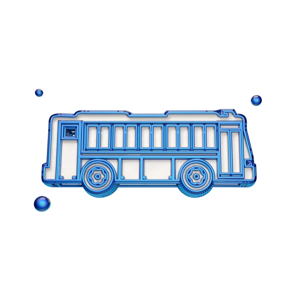 立体公共汽车图标