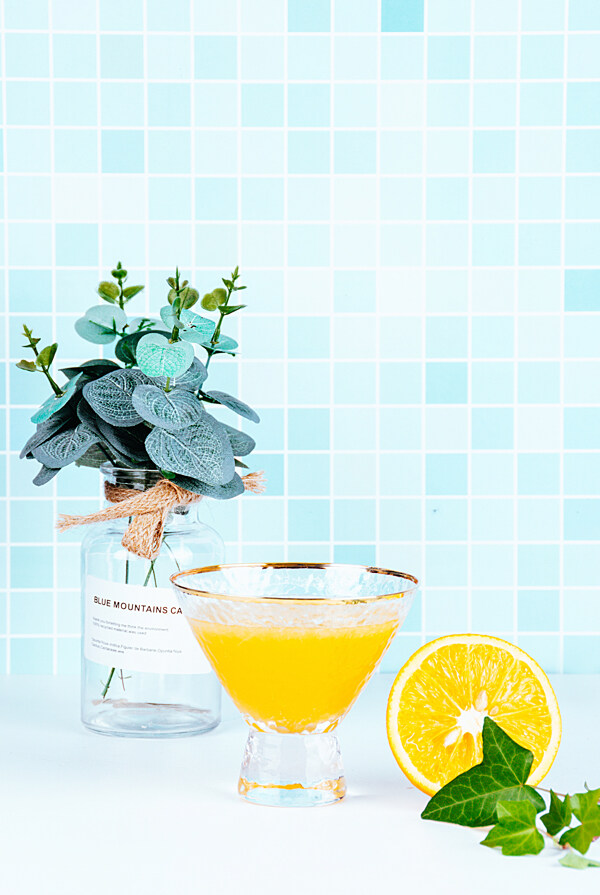 柠檬果汁饮品背景海报素材图片