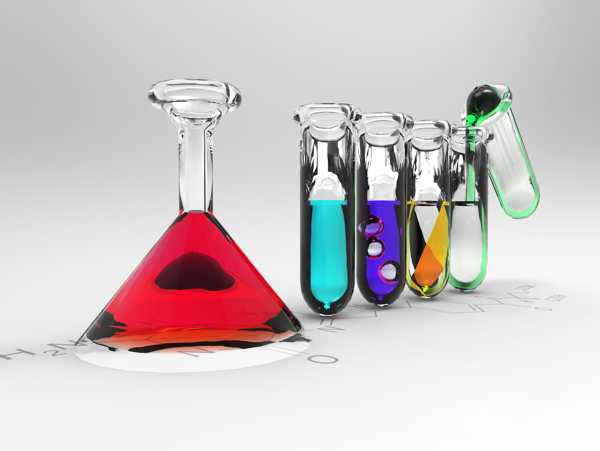 彩色试管内的化学液体图片