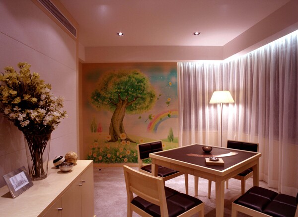室内设计客厅卡通童趣装饰墙面效果图设计