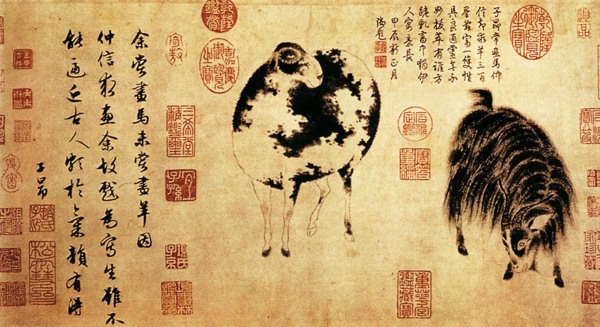 中國畫羊