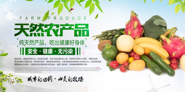 水果农产品宣传活动展板素材