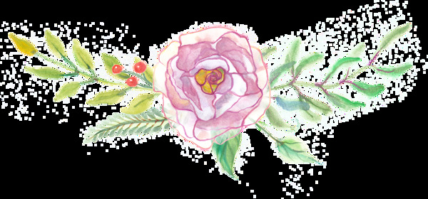 水粉花蕊透明裝飾素材