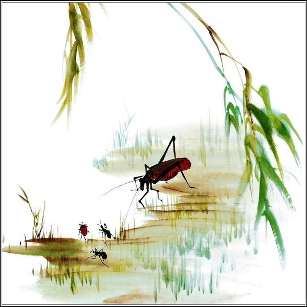 昆虫风景装饰画