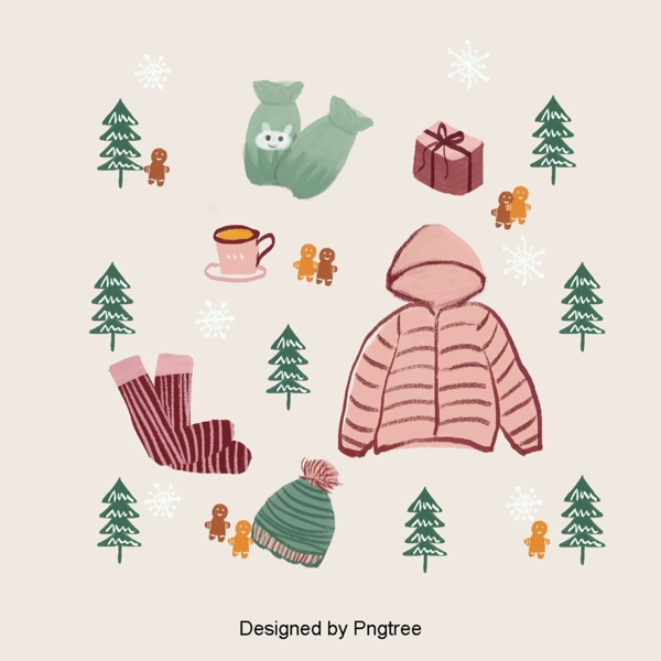 冬天温暖的开襟羊毛衫的插图背景