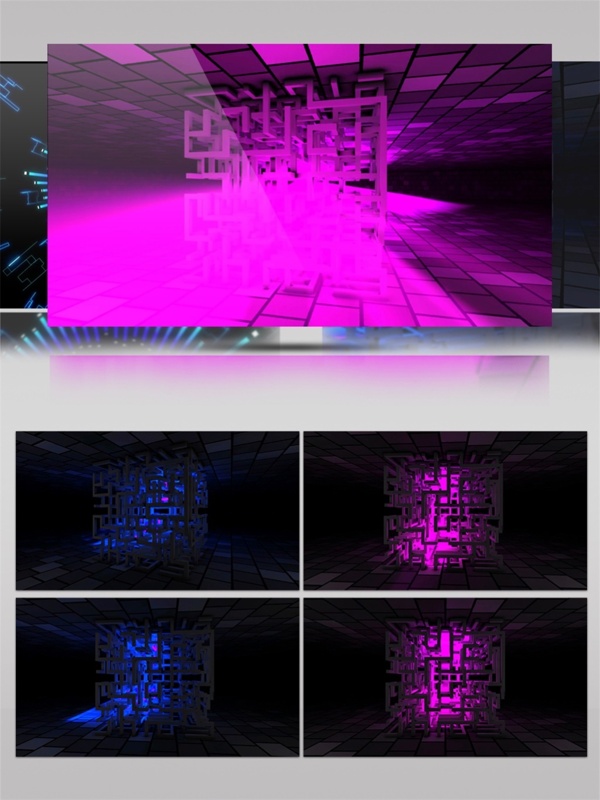 紫色光束隧道视频素材