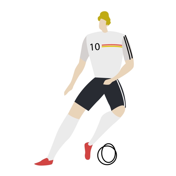 卡通德国足球队员矢量素材