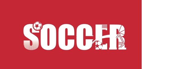 soccer足球设计元素明面卡通字体