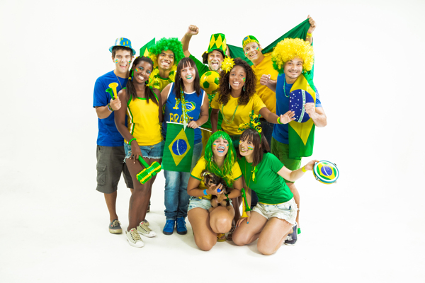高兴的巴西球迷图片