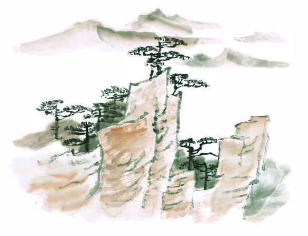 水墨山水畫圖片
