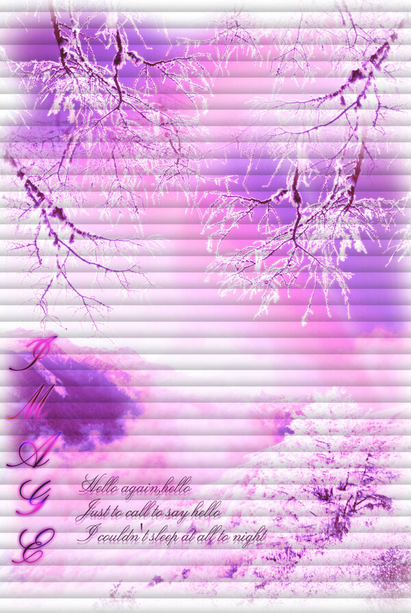 粉红花纹
