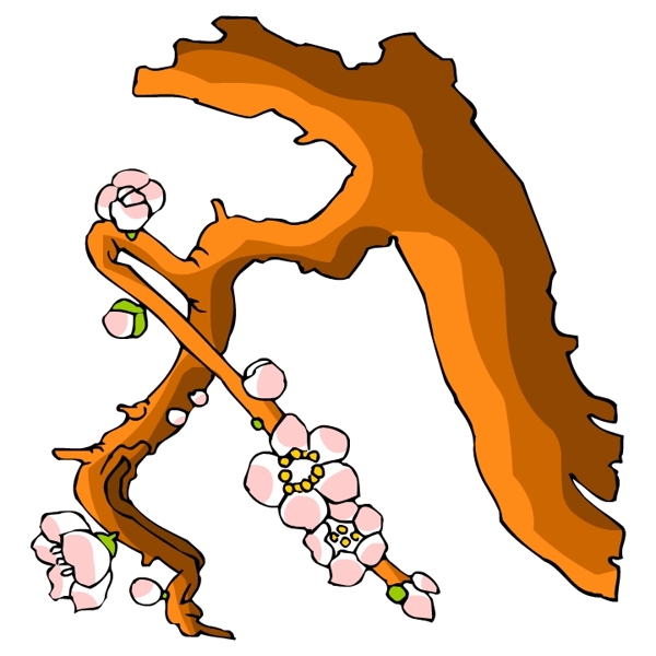 花卉古典插畫